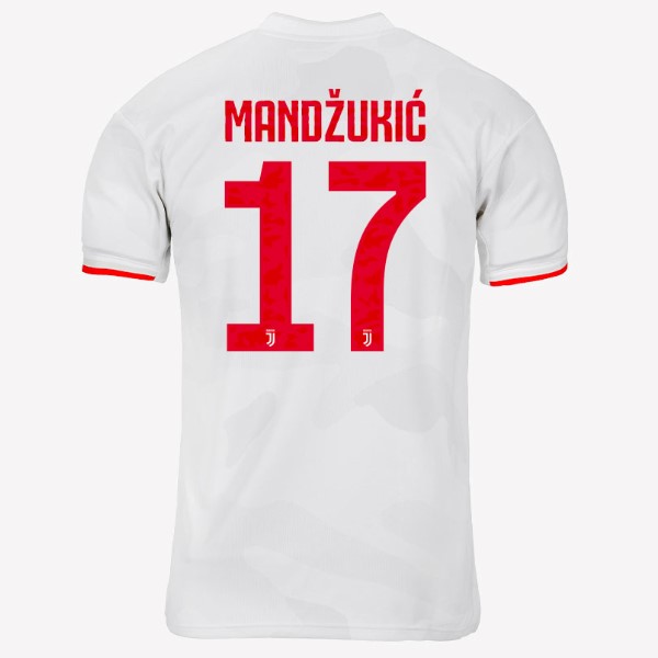 Camiseta Juventus NO.17 Mandzukic 2ª 2019-2020 Gris Blanco